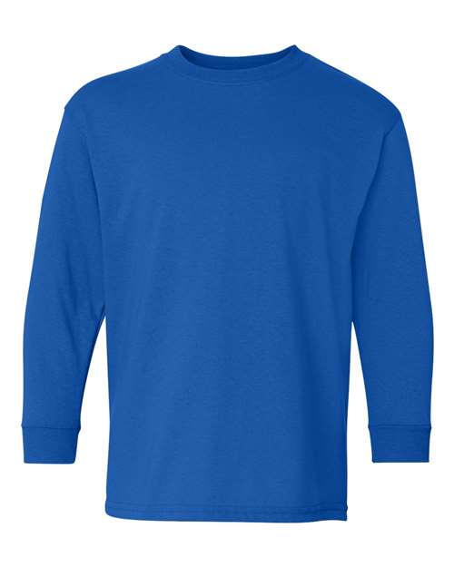 Gildan Youth Heavy Cotton™ Long Sleeve T-Shirt - Royal Front