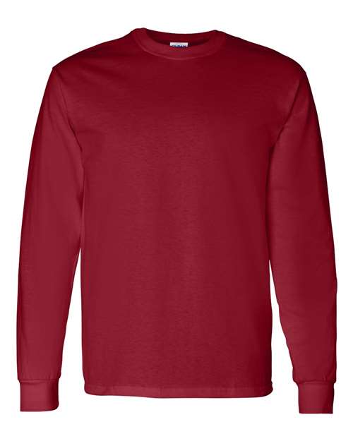 Unisex Heavy Cotton™ Long Sleeve T-Shirt - Garnet Front