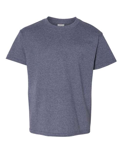Gildan Youth Heavy Cotton™ T-Shirt - Heather Navy Front