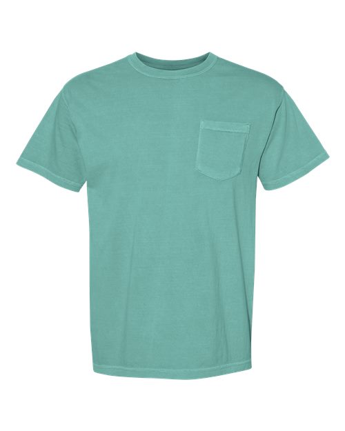 Unisex Garment-Dyed Heavyweight Pocket T-Shirt - Seafoam Front