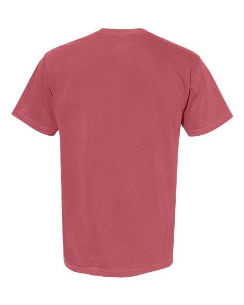 Unisex Garment-Dyed Heavyweight Pocket T-Shirt - Crimson Back