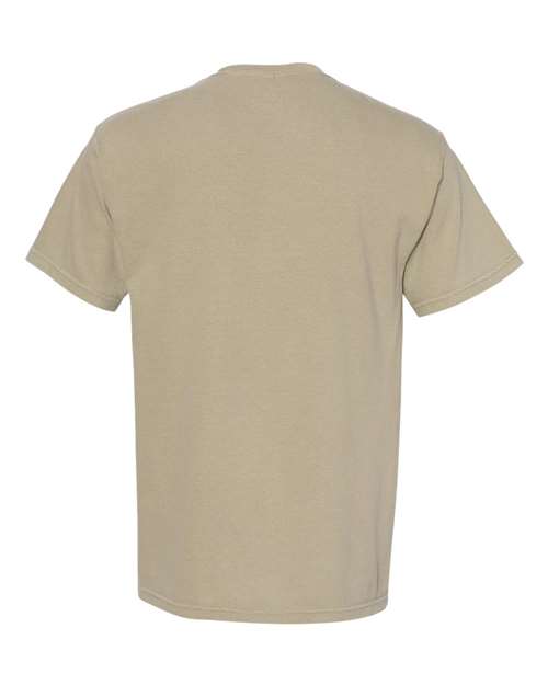 Unisex Garment-Dyed Heavyweight Pocket T-Shirt - Khaki Back
