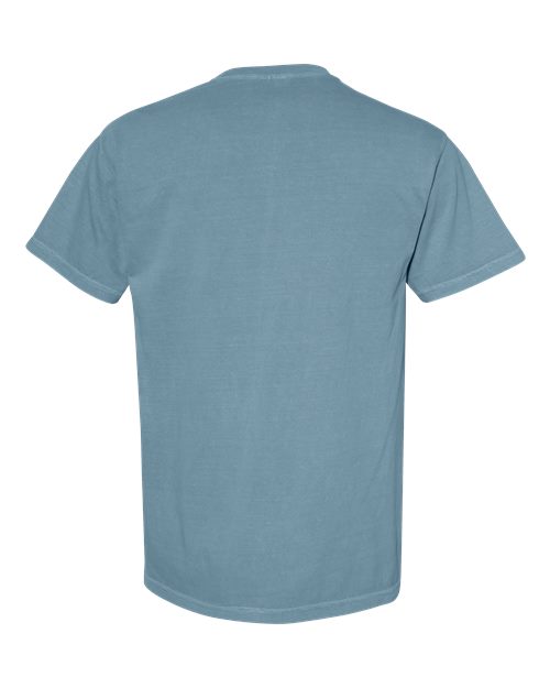 Unisex Garment-Dyed Heavyweight Pocket T-Shirt - Ice Blue Back