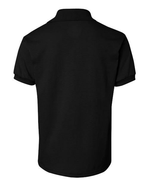 Youth EcoSmart® Jersey Polo - Black Back
