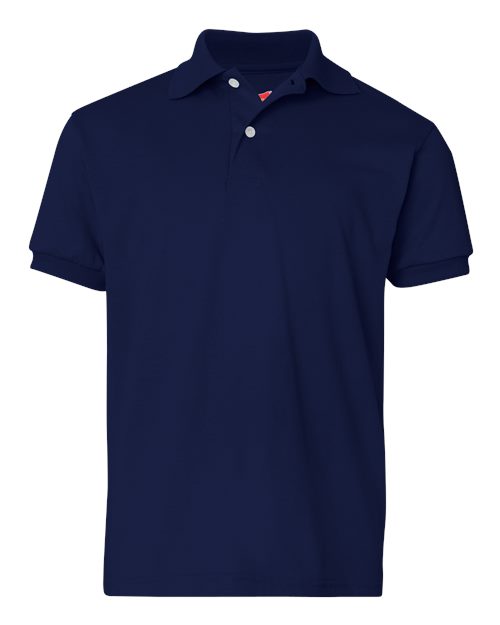 Youth EcoSmart® Jersey Polo - Navy Front
