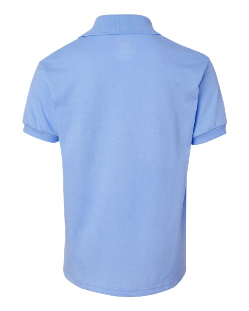 Youth EcoSmart® Jersey Polo - Light Blue Back