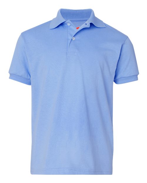 Youth EcoSmart® Jersey Polo - Light Blue Front