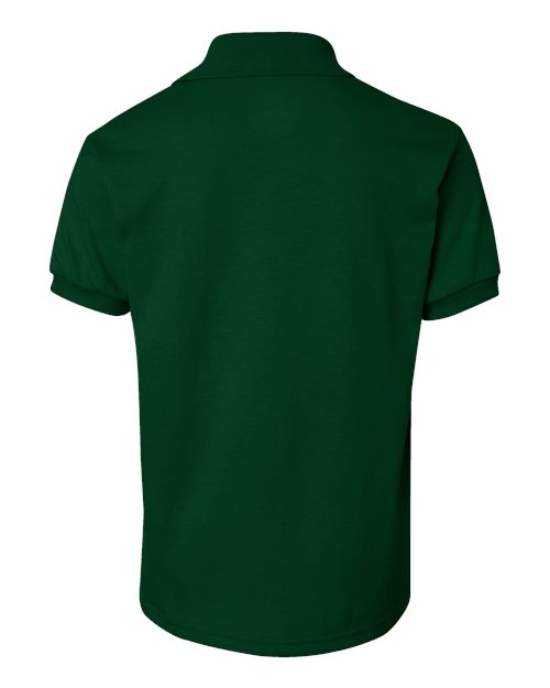 Youth EcoSmart® Jersey Polo - Deep Forest Back