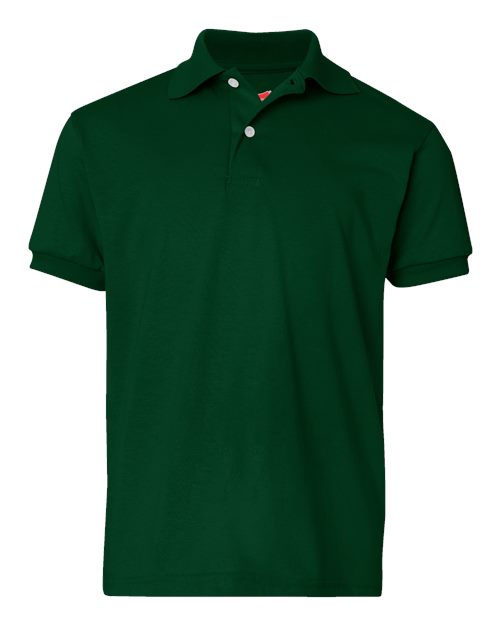 Youth EcoSmart® Jersey Polo - Deep Forest Front