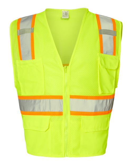 Unisex Ultra-Cool™ Multi-Pocket Vest - Lime Front