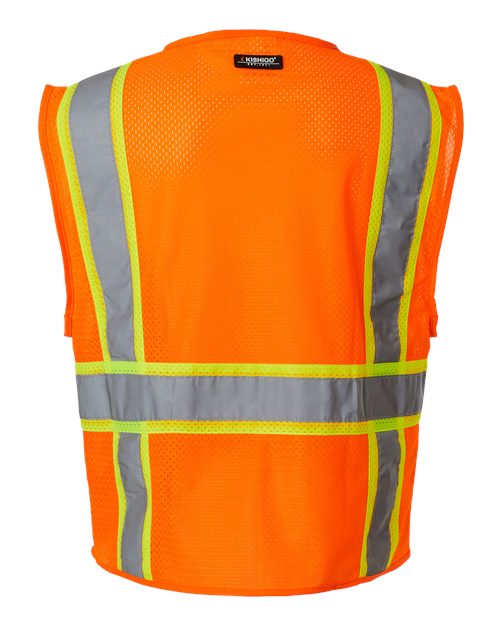 Unisex Ultra-Cool™ Multi-Pocket Vest - Orange Back