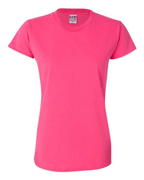 Women's USA-Made T-Shirt - Bright Pink Front