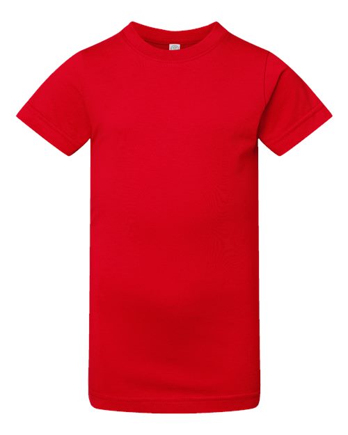 Girls' Fine Jersey Tee - Red Front