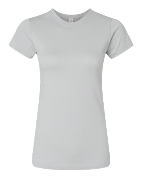 Women's Fitted Fine Jersey Tee - Silver Front