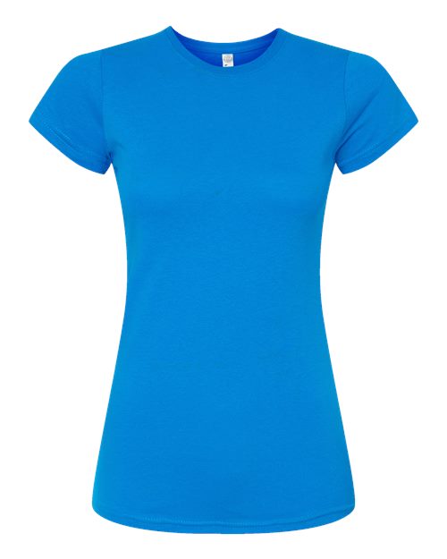 Women's Fitted Fine Jersey Tee - Cobalt Front