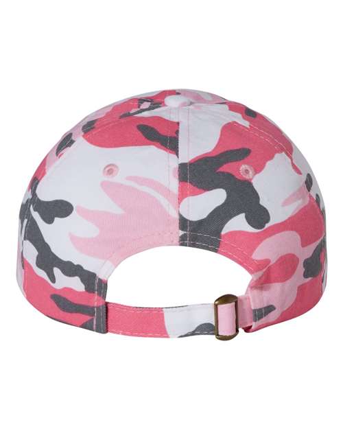 Bio-Washed Classic Dad Hat - Pink Camo Back