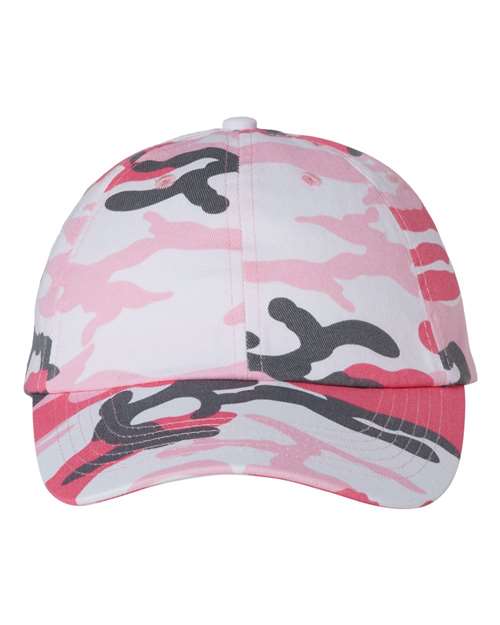 Bio-Washed Classic Dad Hat - Pink Camo Front