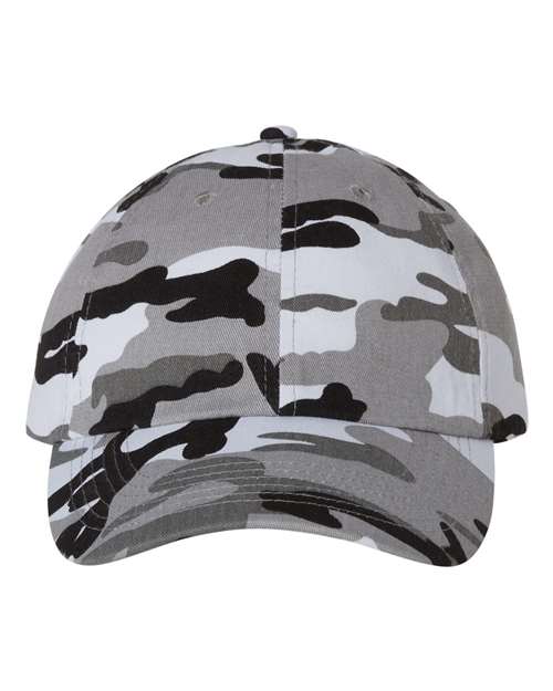 Bio-Washed Classic Dad Hat - Grey Camo Front