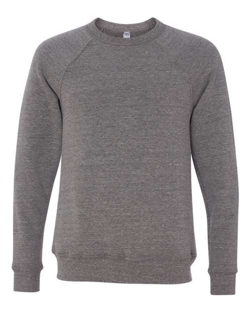 Unisex Sponge Fleece Raglan Crewneck Sweatshirt - Grey Triblend Front
