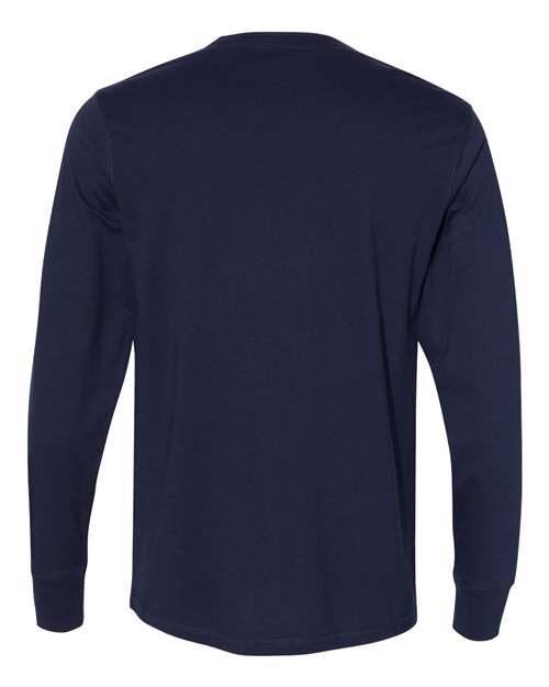Men's Jersey Henley - Navy Back