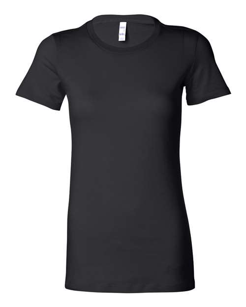 Women's Slim Fit Tee - Black Front