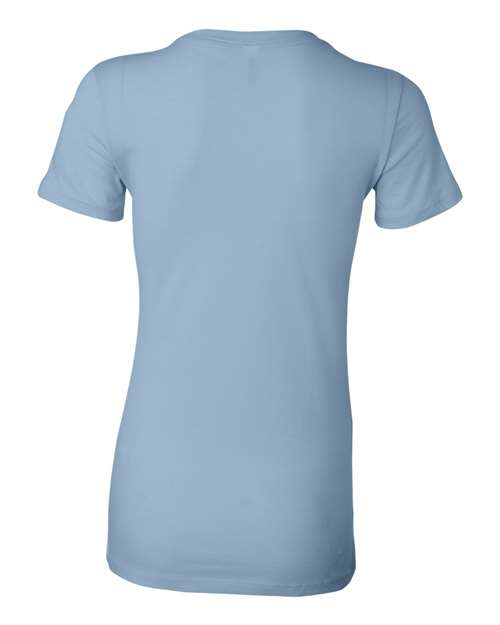 Women's Slim Fit Tee - Baby Blue Back