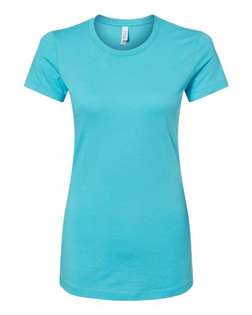 Women's Slim Fit Tee - Turquoise Front