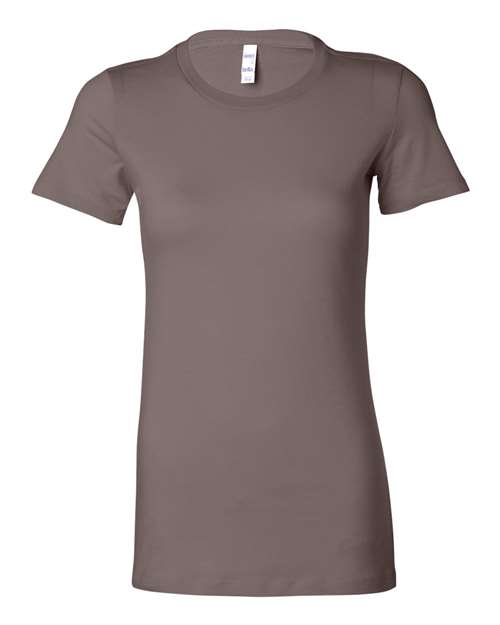 Women's Slim Fit Tee - Pebble Brown Front