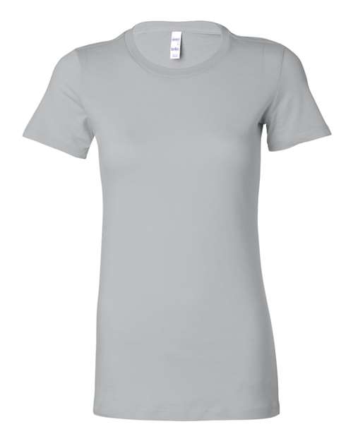 Women's Slim Fit Tee - Silver Front