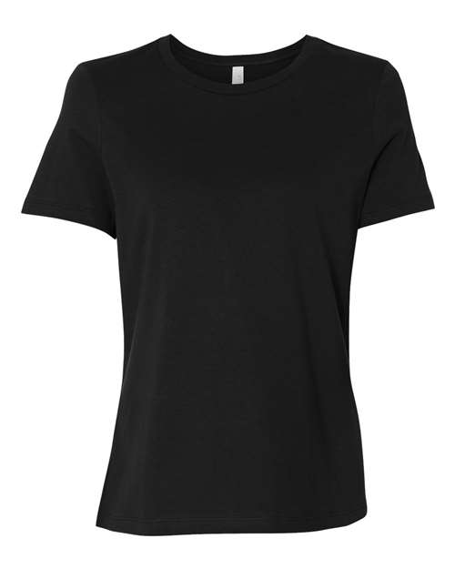 Women’s Relaxed Jersey Tee - Black Front