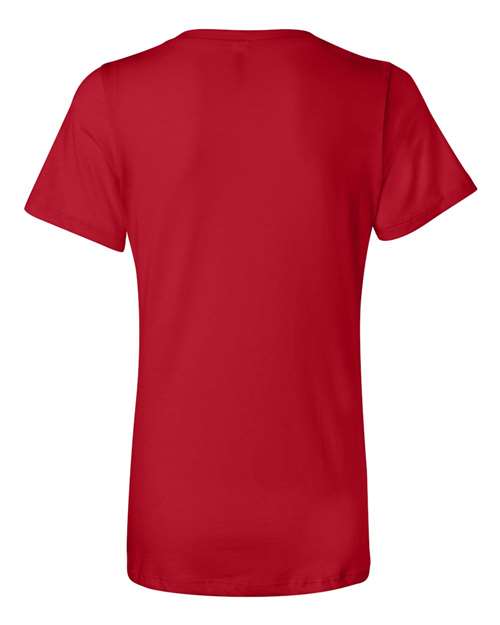 Women’s Relaxed Jersey V-Neck Tee - Red Back