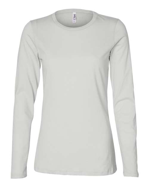 Women’s Relaxed Jersey Long Sleeve Tee - White Front