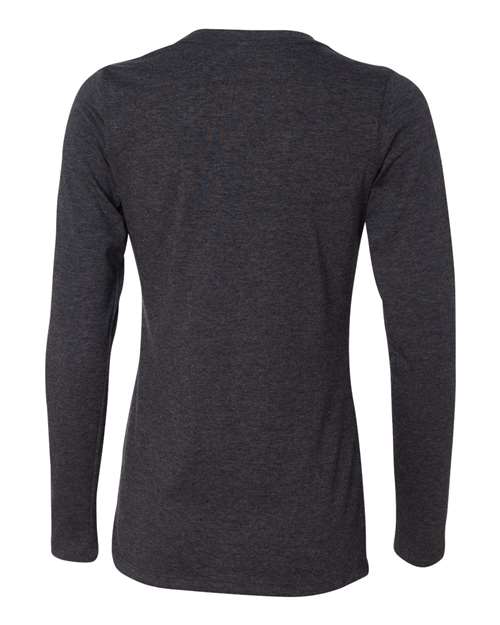 Women’s Relaxed Jersey Long Sleeve Tee - Dark Grey Heather Back