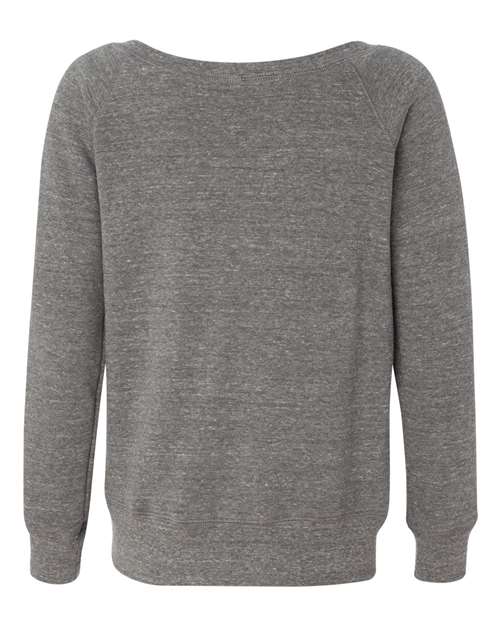 Women’s Sponge Fleece Wide Neck Sweatshirt - Grey Triblend Back