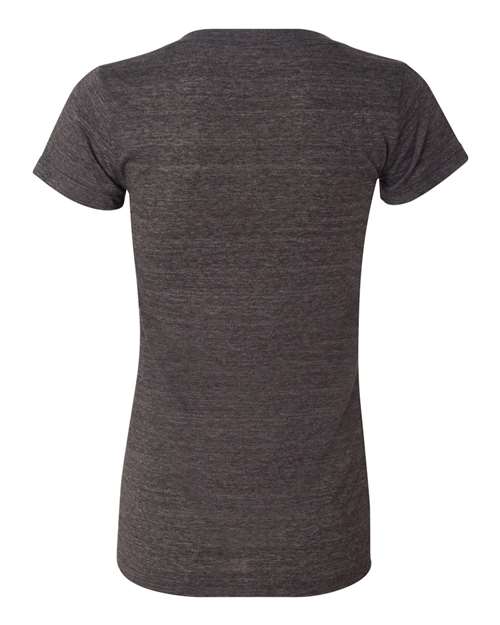 Women’s Triblend Deep V-Neck Tee - Charcoal Black Triblend Back