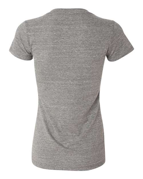 Women’s Triblend Deep V-Neck Tee - Grey Triblend Back