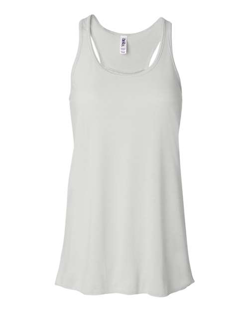 Women's Flowy Racerback Tank - White Front