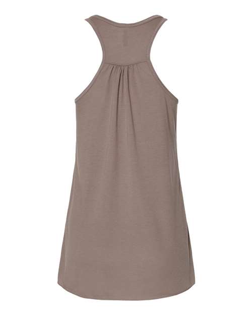 Women's Flowy Racerback Tank - Pebble Brown Back