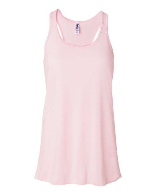 Women's Flowy Racerback Tank - Soft Pink Front