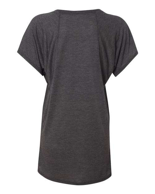 Women’s Flowy Raglan Tee - Dark Grey Heather Back