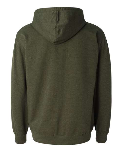 Unisex Midweight Hooded Sweatshirt - Army Heather Back