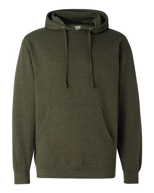 Unisex Midweight Hooded Sweatshirt - Army Heather Front