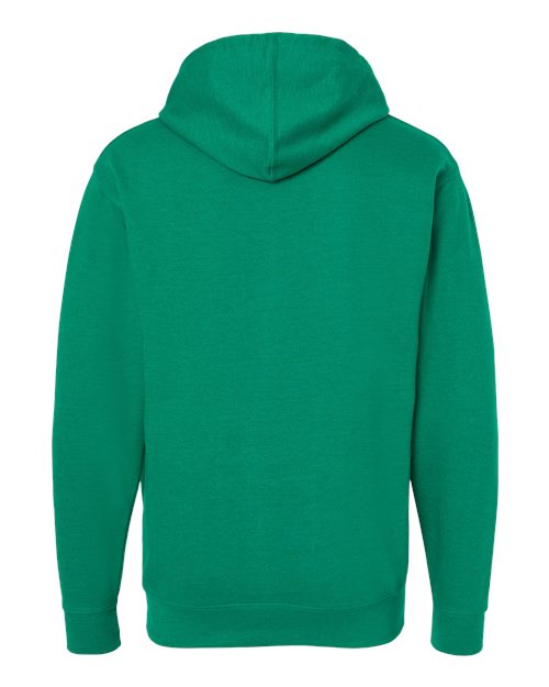 Unisex Midweight Hooded Sweatshirt - Kelly Green Heather Back