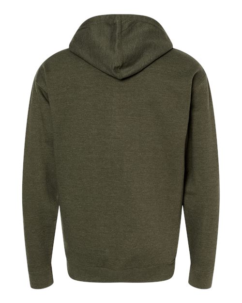 Unisex Midweight Full-Zip Hooded Sweatshirt - Army Heather Back