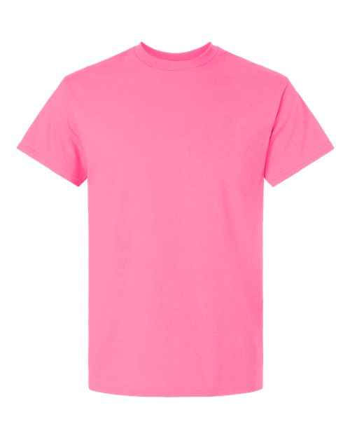 Gildan Unisex Ultra Cotton® T-Shirt - Safety Pink Front