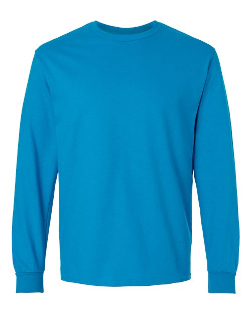 Gildan Unisex Ultra Cotton® Long Sleeve T-Shirt - Sapphire Front