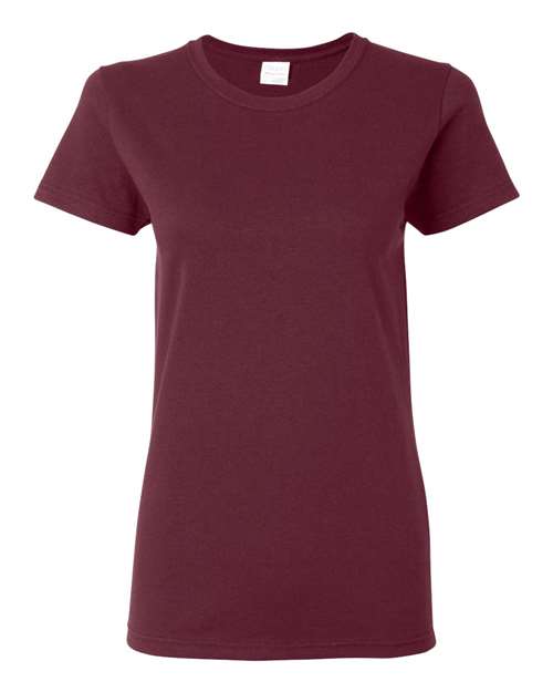Gildan Women's Heavy Cotton™ T-Shirt - Maroon Front