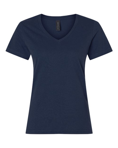 Women's Softstyle® V-Neck T-Shirt - Navy Front