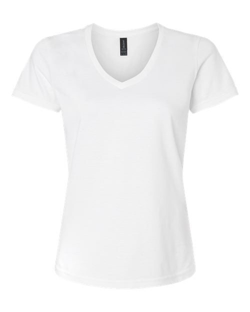Gildan Women's Softstyle® V-Neck T-Shirt - White Front