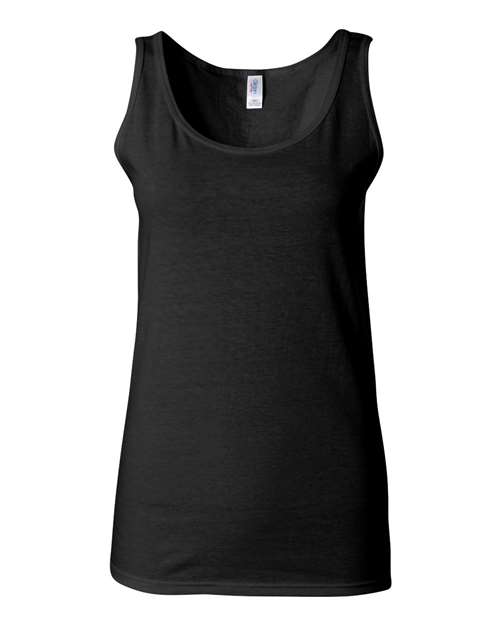Gildan Women's Softstyle® Tank Top - Black Front